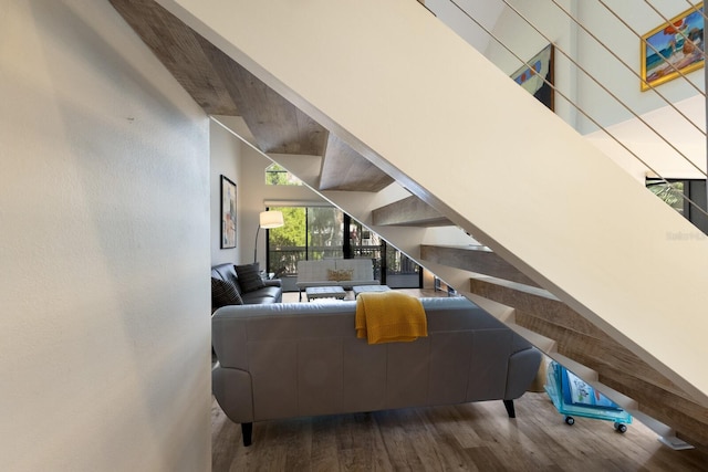 living room featuring hardwood / wood-style floors