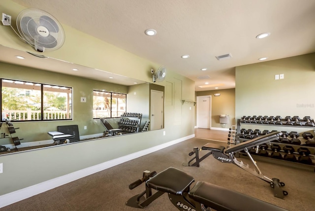 view of exercise room