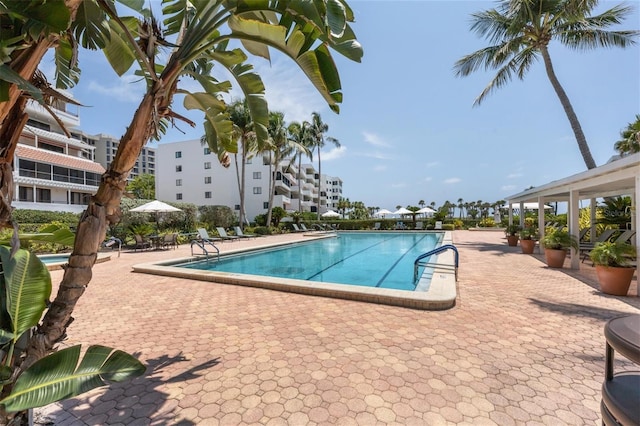 view of pool with a patio