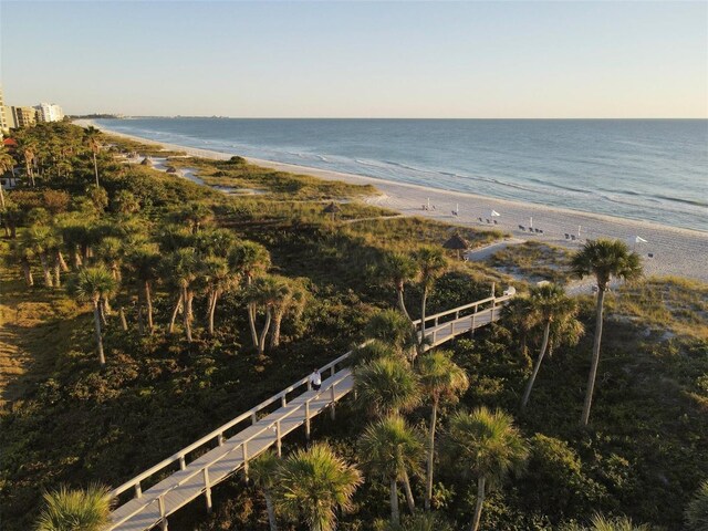 property view of water with a view of the beach