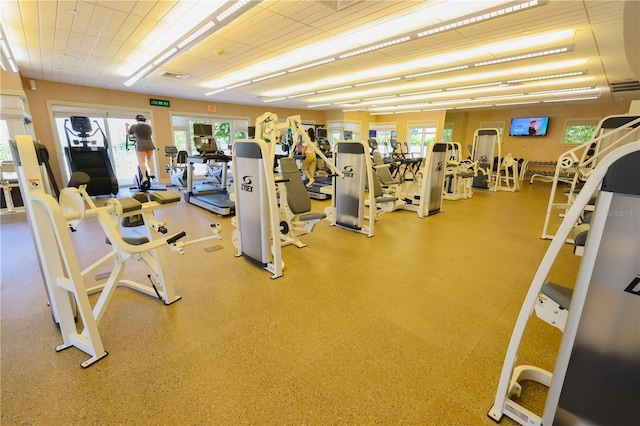 view of workout area