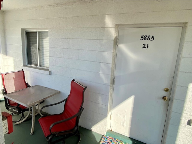 view of doorway to property