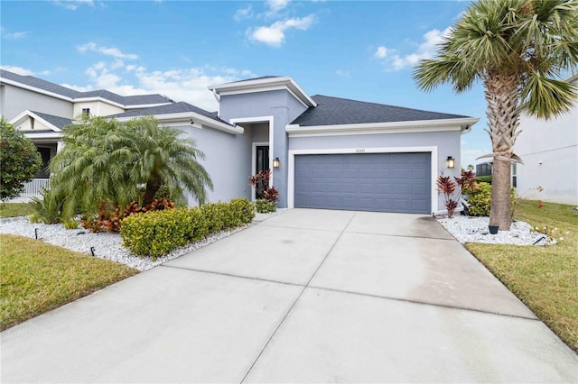 view of front facade with a garage