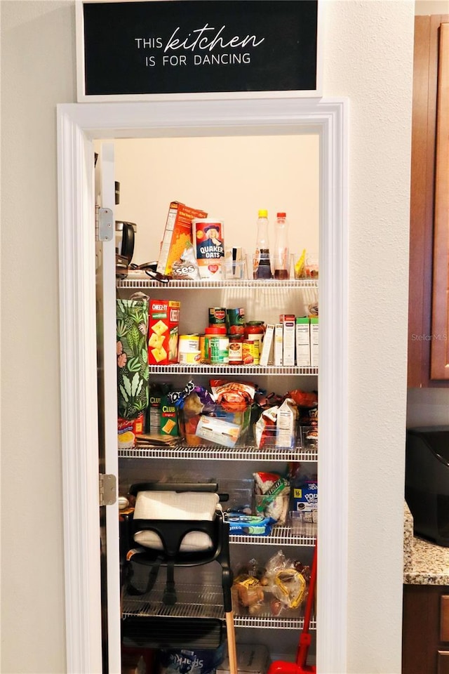 view of pantry