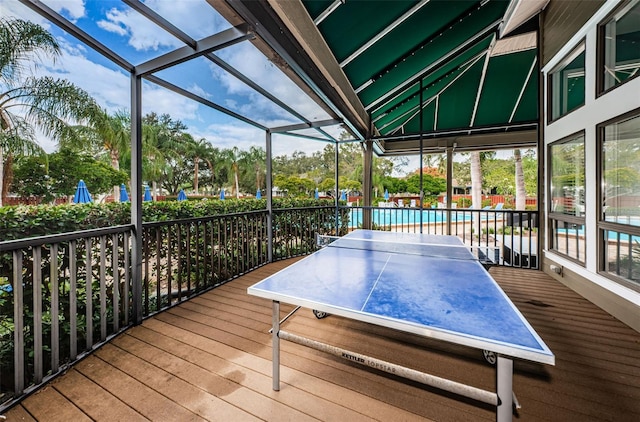 view of sunroom