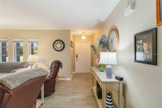 foyer featuring light hardwood / wood-style floors