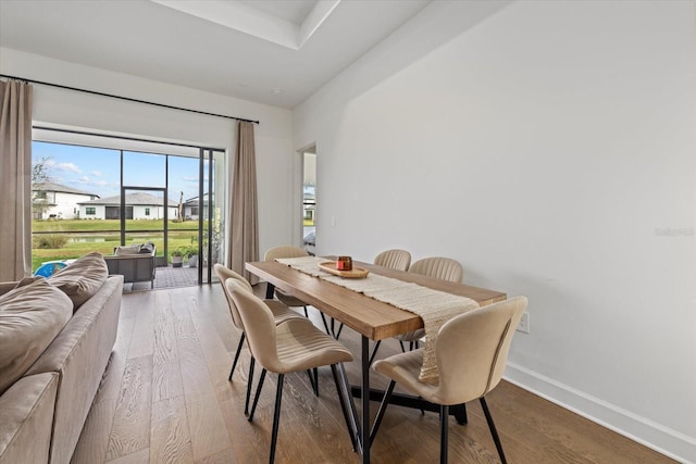 dining room featuring light hardwood / wood-style flooring