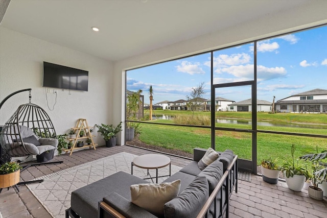 view of sunroom