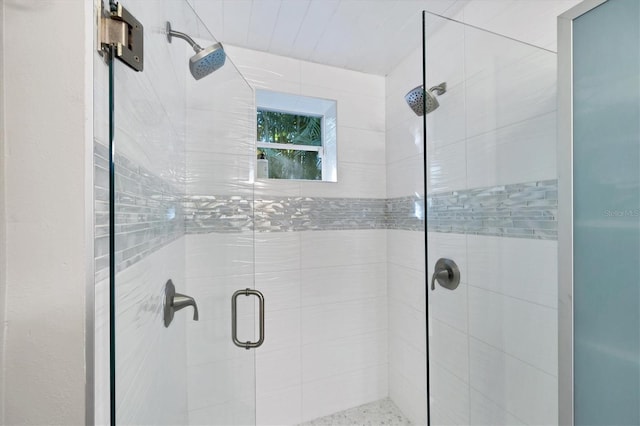 bathroom with an enclosed shower