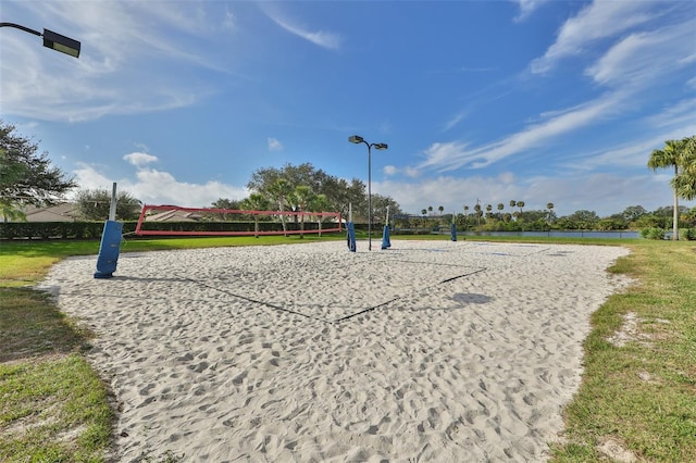 view of property's community with volleyball court