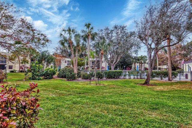 view of community featuring a yard