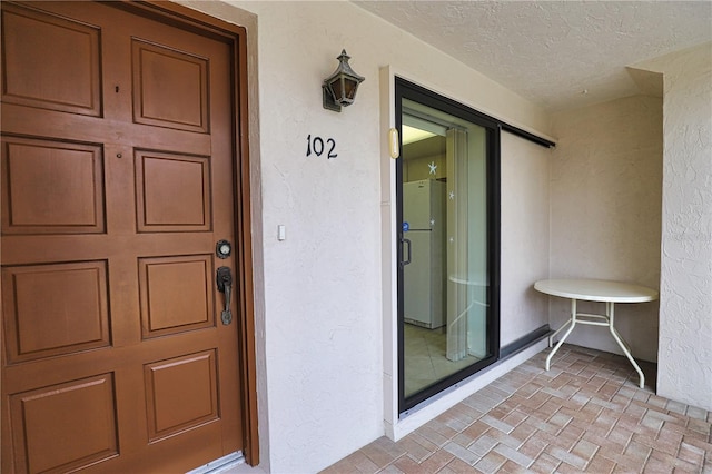 view of doorway to property