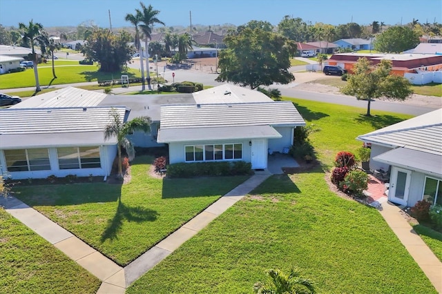 drone / aerial view with a residential view