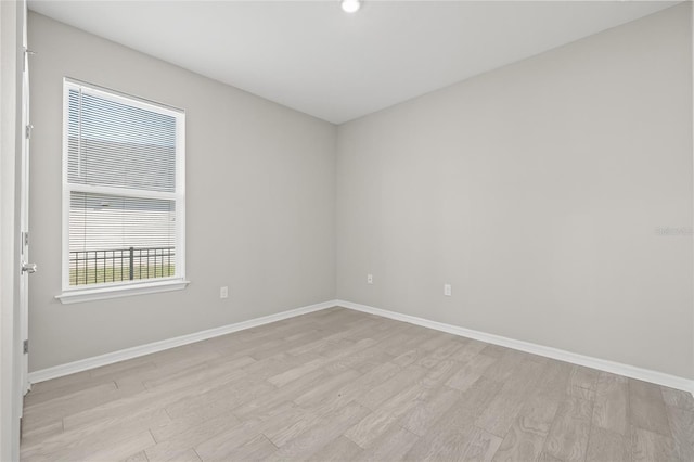 empty room featuring light hardwood / wood-style flooring