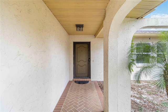 view of doorway to property