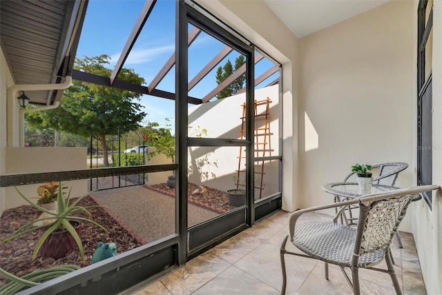 view of sunroom / solarium