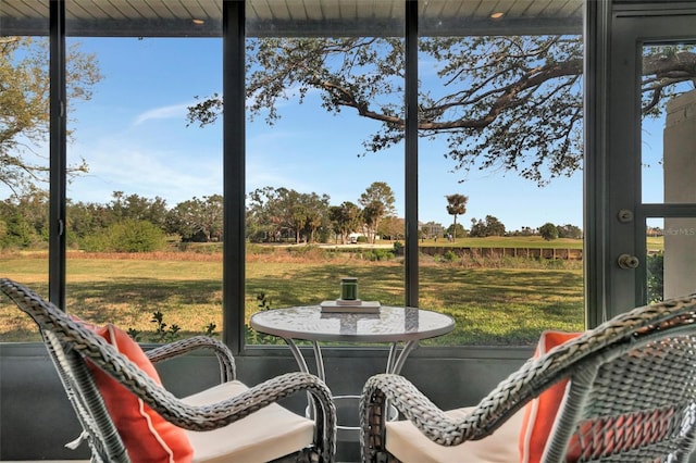 view of sunroom