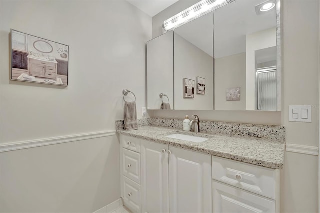 bathroom with vanity