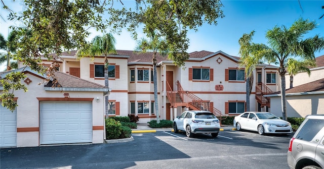 view of property featuring a garage