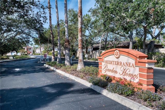 view of community sign