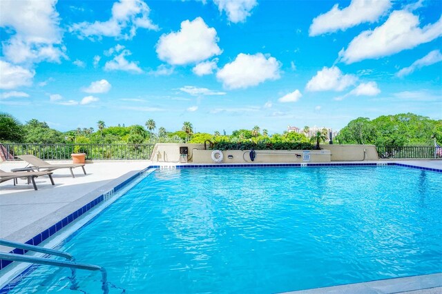 view of pool featuring a patio