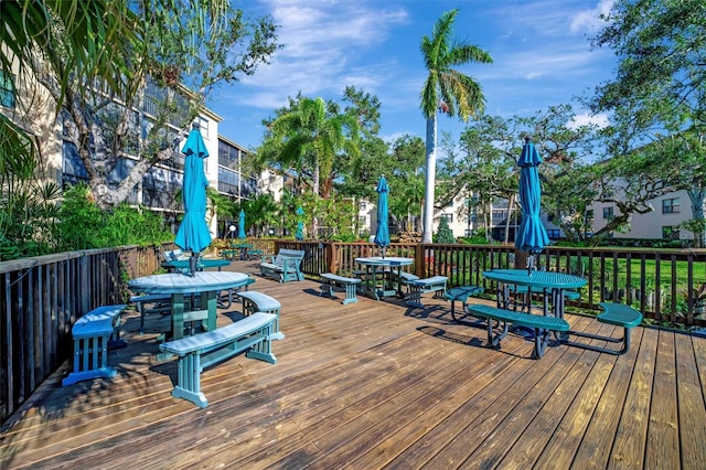 view of wooden terrace