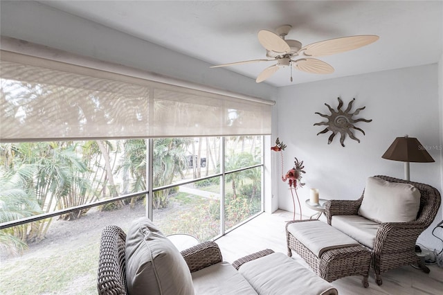 145 Avenida Messina Unit 3, Sarasota, FL 34242 - sunroom featuring ceiling fan and plenty of natural light