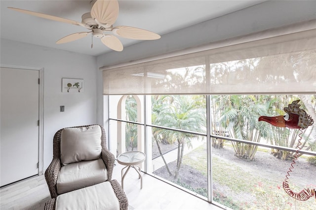 145 Avenida Messina Unit 3, Sarasota, FL 34242 - sunroom with ceiling fan and a wealth of natural light