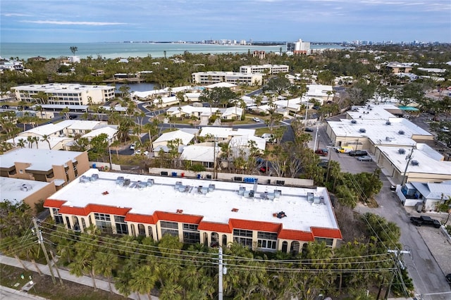 145 Avenida Messina Unit 3, Sarasota, FL 34242 - birds eye view of property featuring a water view