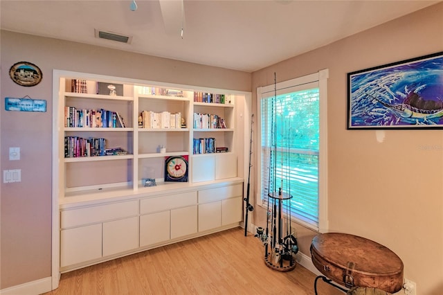 interior space featuring light wood-type flooring