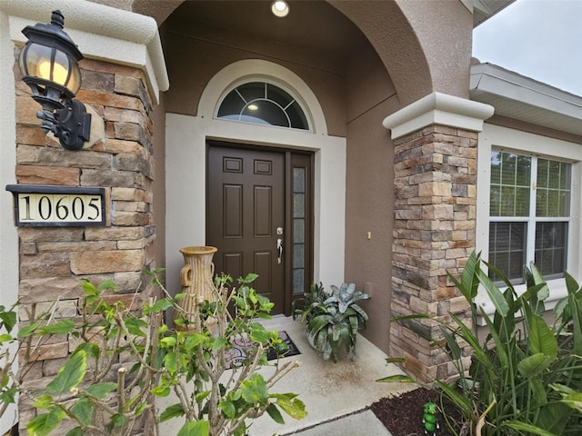 view of doorway to property