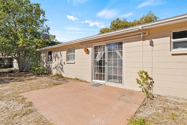 exterior space featuring a patio