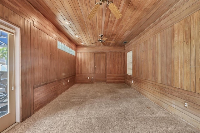 view of sauna with a healthy amount of sunlight and carpet floors