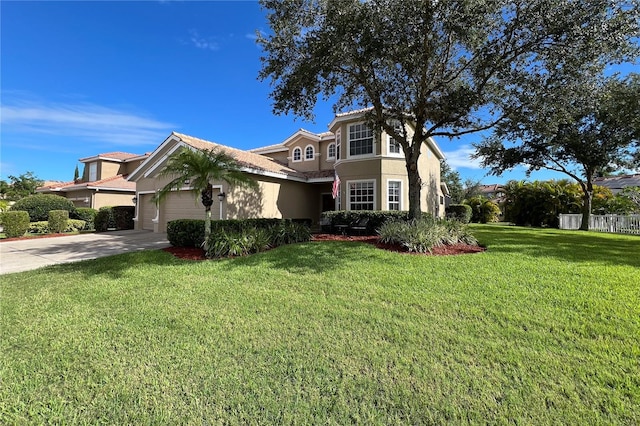 view of front of home featuring a front yard