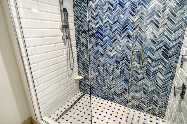 bathroom with a shower