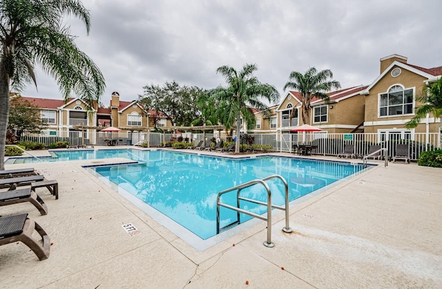 view of pool with a patio