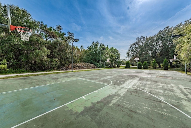 view of basketball court