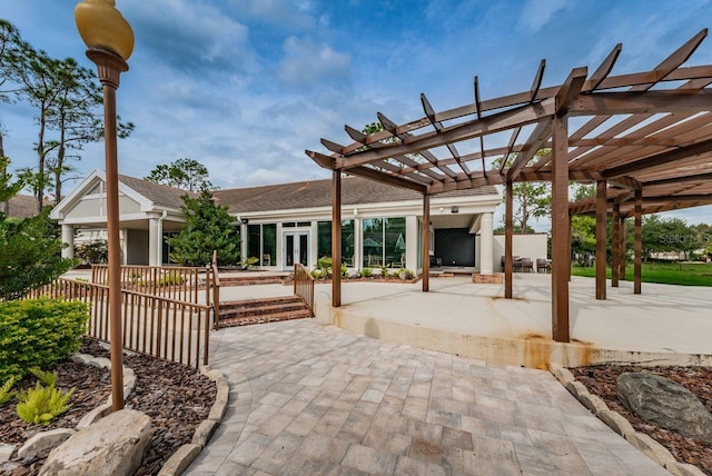 view of patio / terrace with a pergola