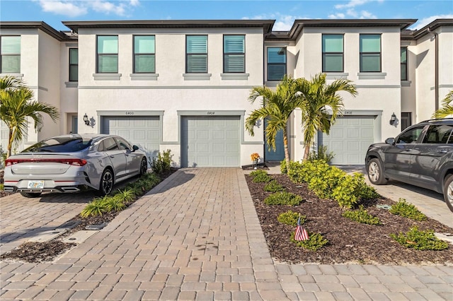 view of property with a garage