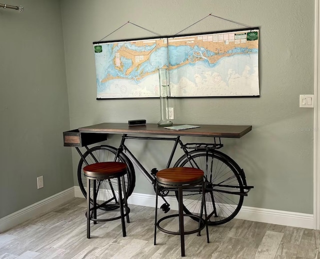 dining area featuring light hardwood / wood-style floors