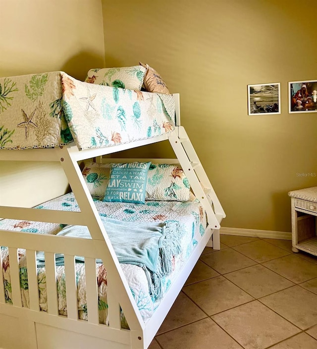 bedroom featuring tile patterned floors