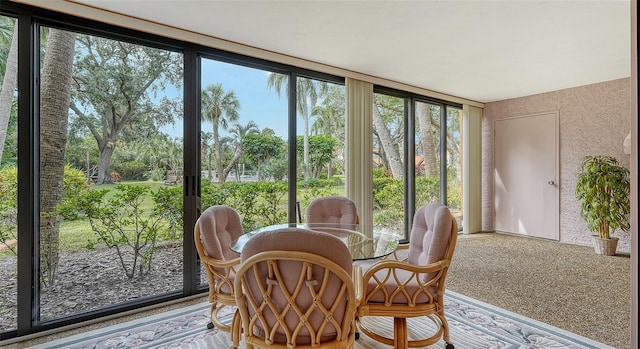 view of sunroom