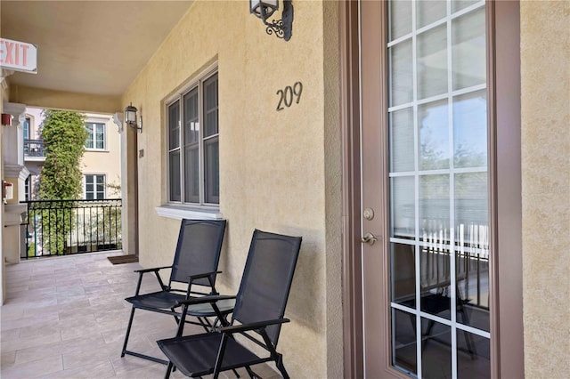 balcony with a porch