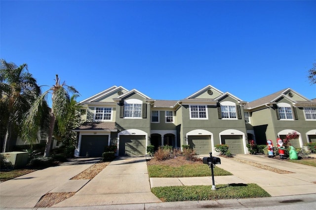 view of property with a garage