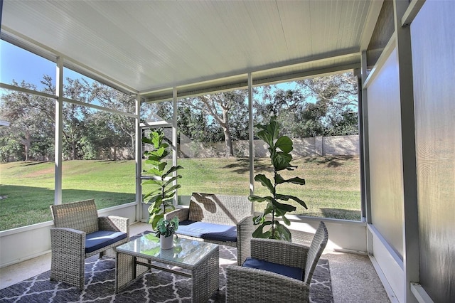 view of sunroom / solarium