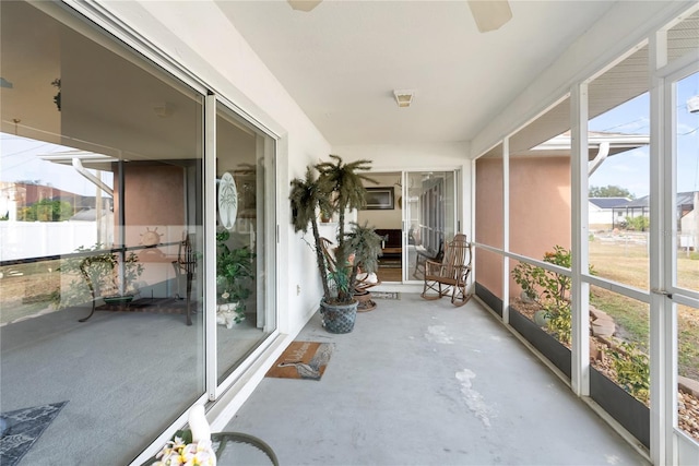 view of sunroom