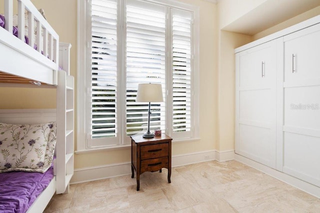 bedroom featuring a closet