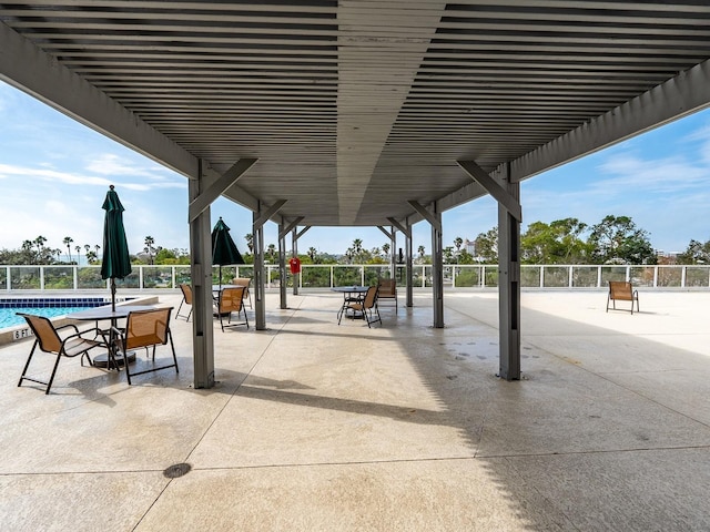 view of patio / terrace with a community pool