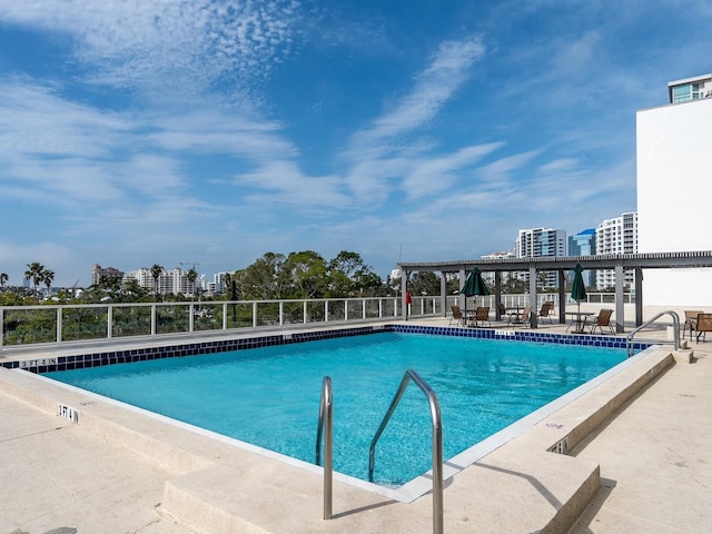 view of pool with a patio