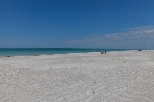 property view of water with a beach view